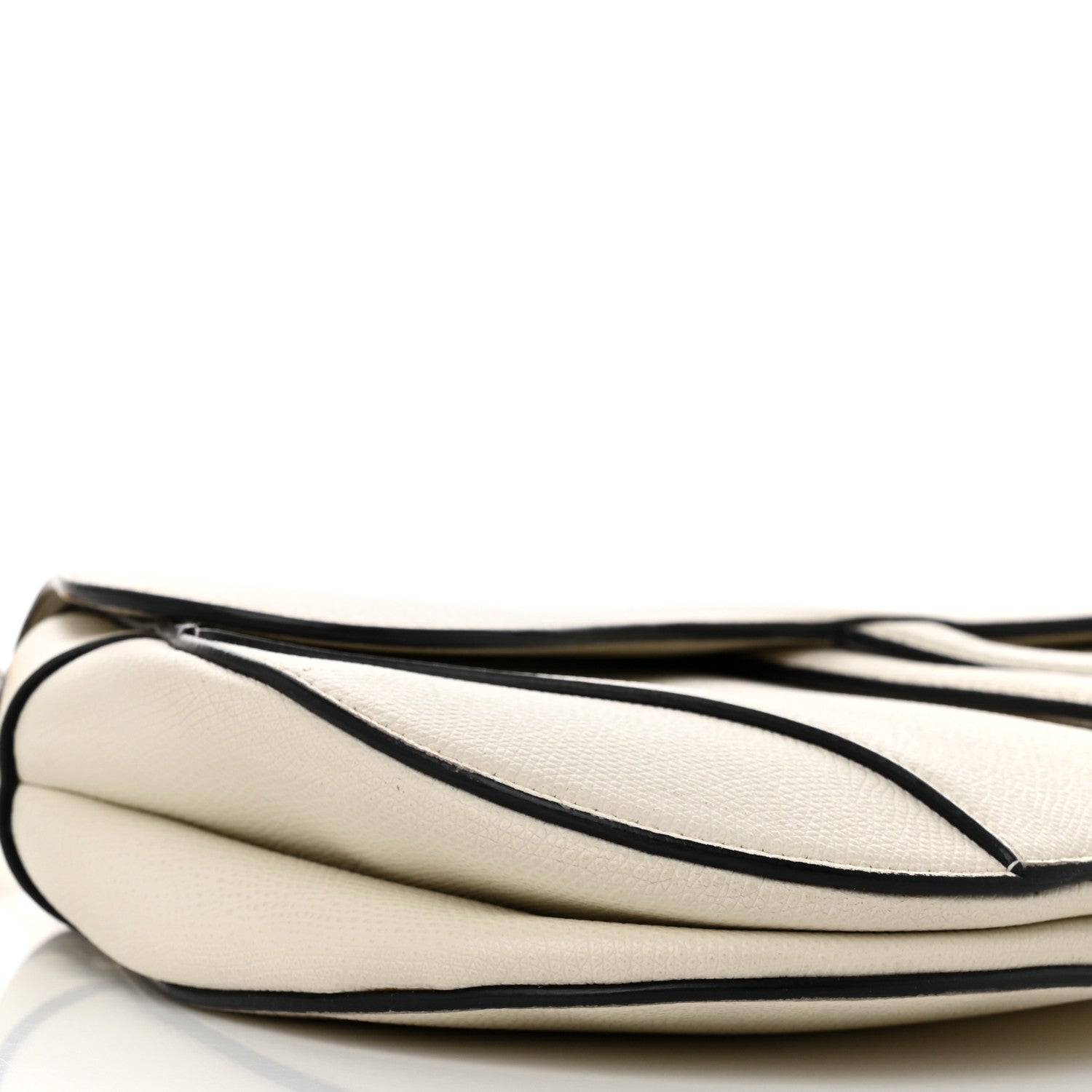 Christian Dior Grained Calfskin Saddle Bag White 9 of 11