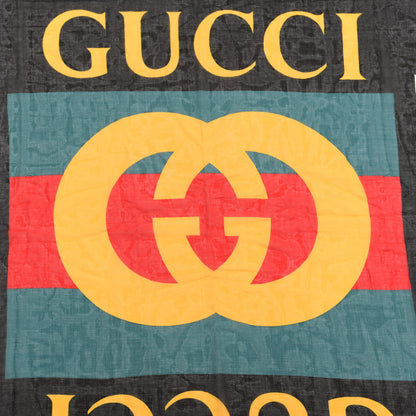 Gucci Modal Silk Logo Square Scarf Black 4 of 4