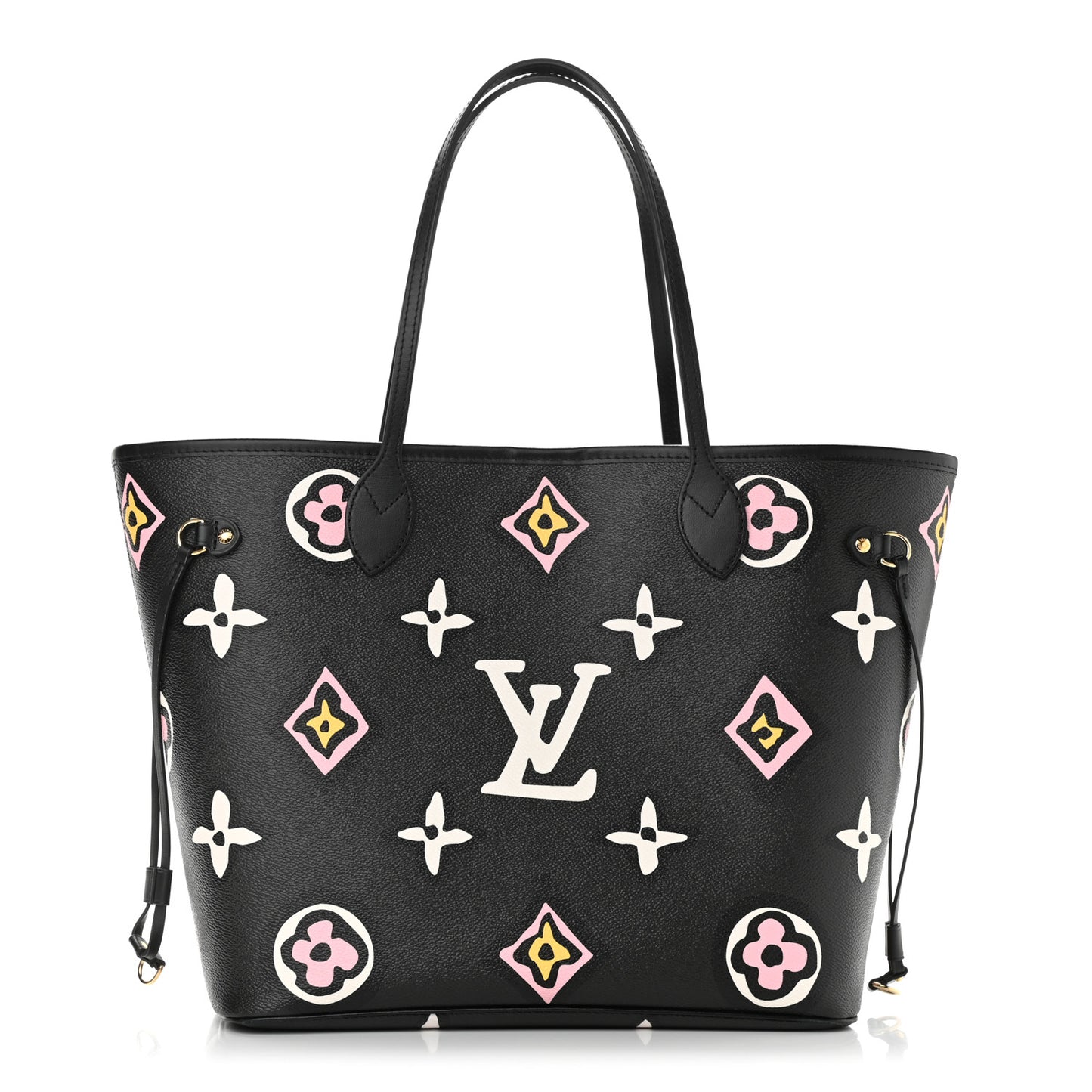 Monogram Giant Wild At Heart Neverfull MM Black