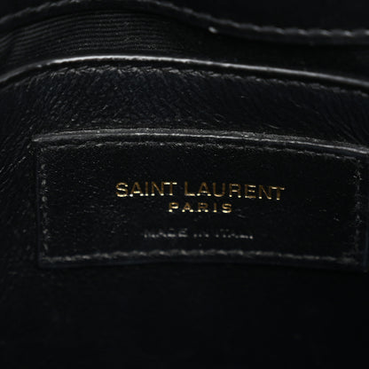 Saint Laurent Calfskin Y Quilted Monogram Small Loulou Chain Satchel Black 6 of 12