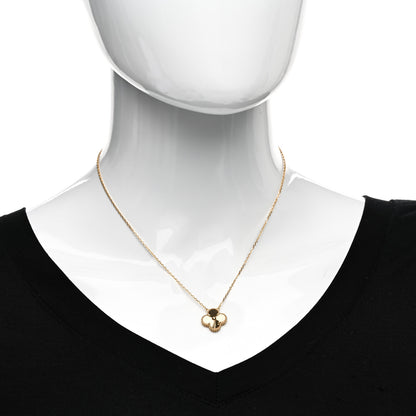 Van Cleef & Arpels 18K Yellow Gold Guilloche Vintage Alhambra Pendant Necklace 2 of 6