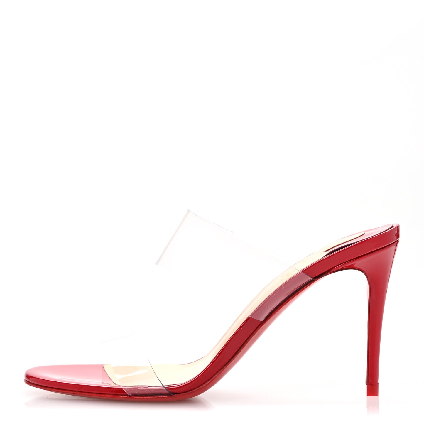 Patent PVC Just Nothing 85 Slide Sandals 35.5 Loubi
