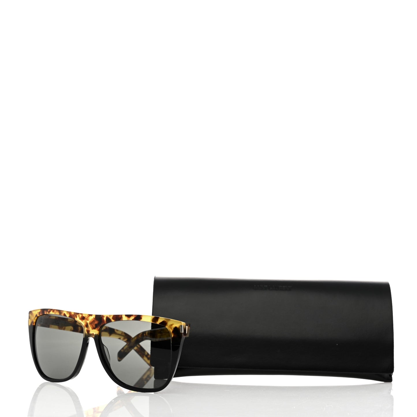 Acetate Flat Top Sunglasses SL1 Tortoise Black
