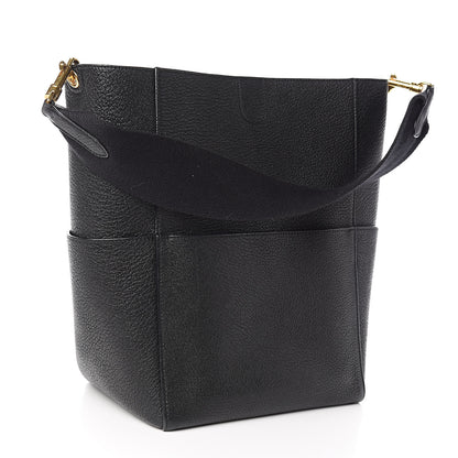 Celine Goatskin Sangle Bucket Bag Black 3 of 10