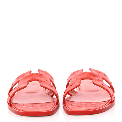 Hermes Ostrich Oran Sandals 41 Jasper Rouge 2 of 12