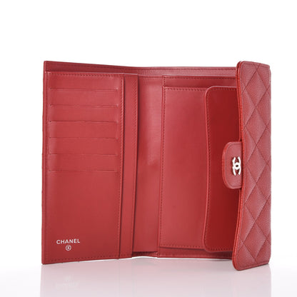 Chanel Caviar Quilted Large Flap Wallet Red 5 of 9