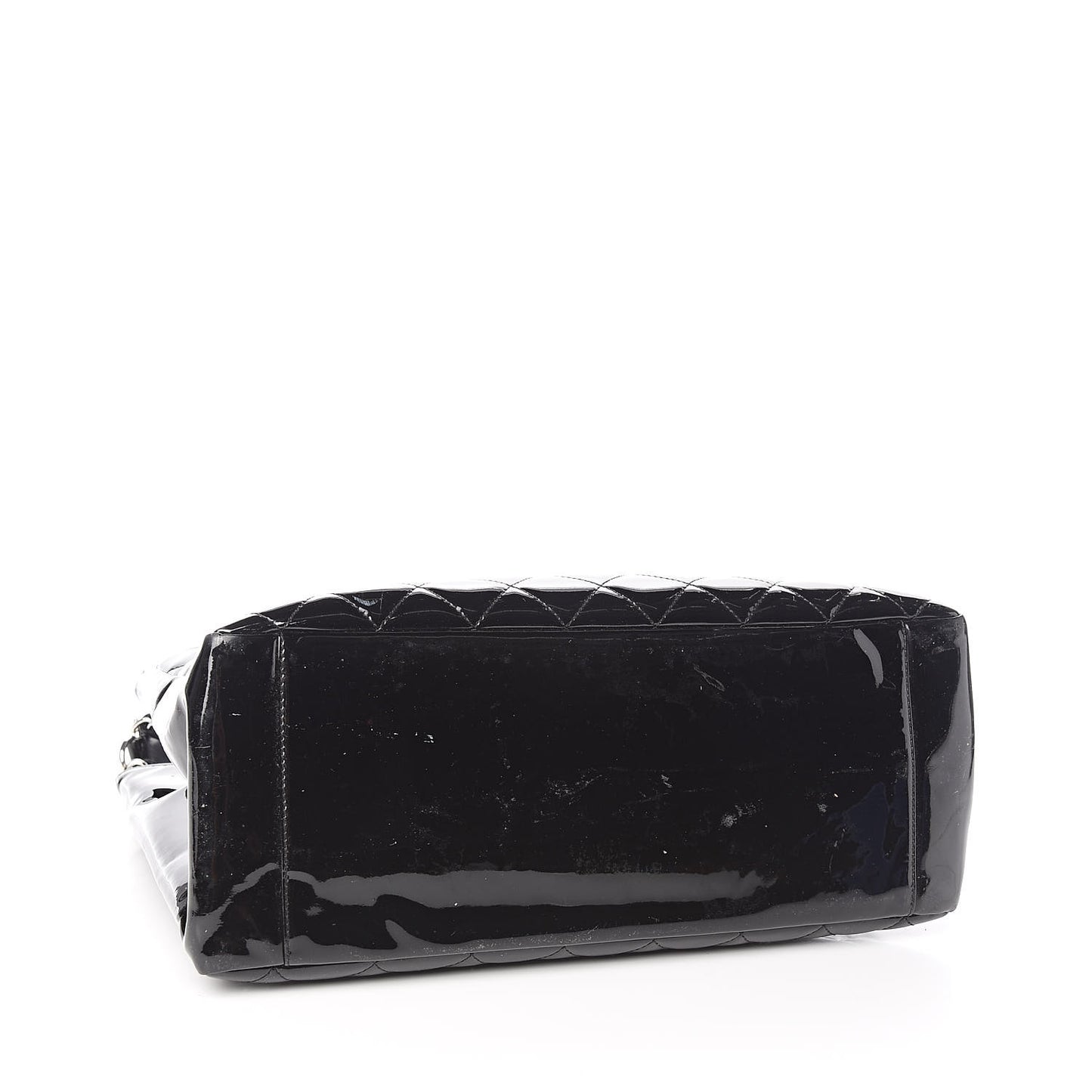 Patent Quilted Grand Shopping Tote GST Black