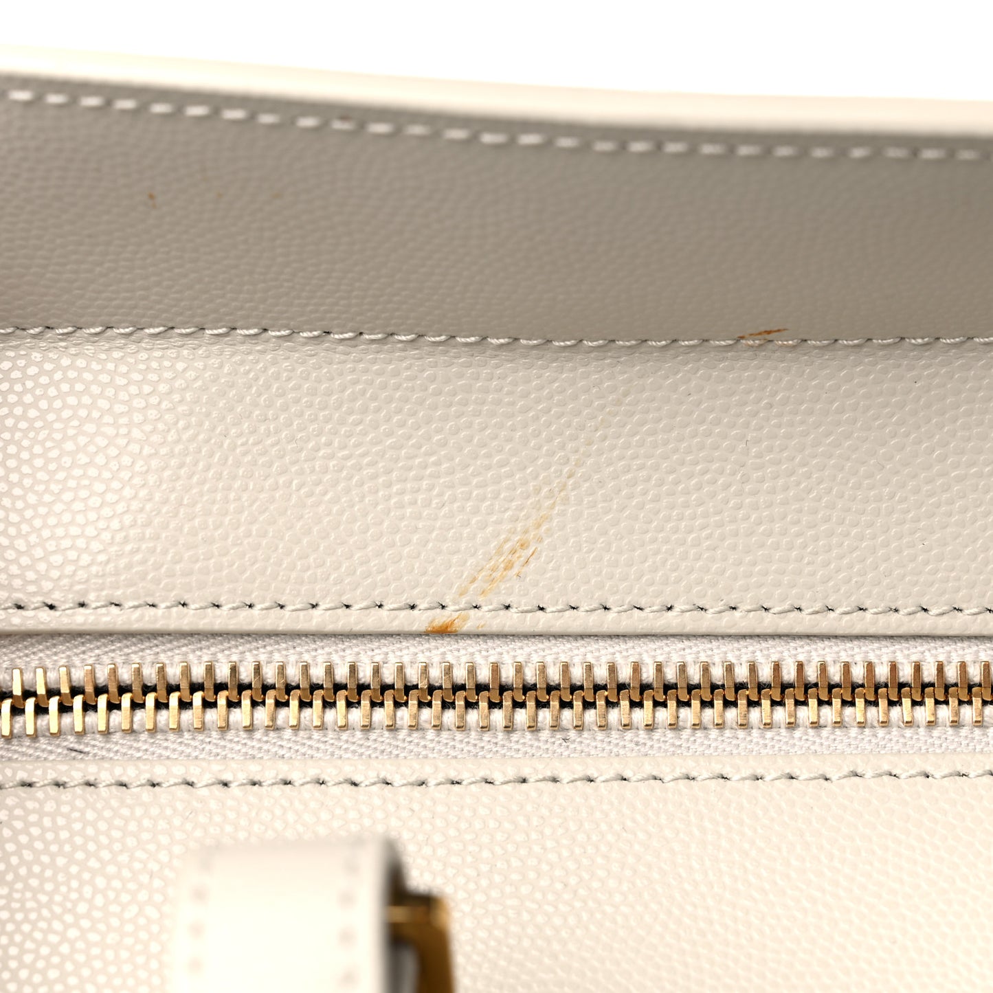 Shiny Calfskin Medium Uptown Tote White