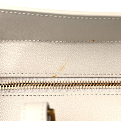 Saint Laurent Shiny Calfskin Medium Uptown Tote White 13 of 17