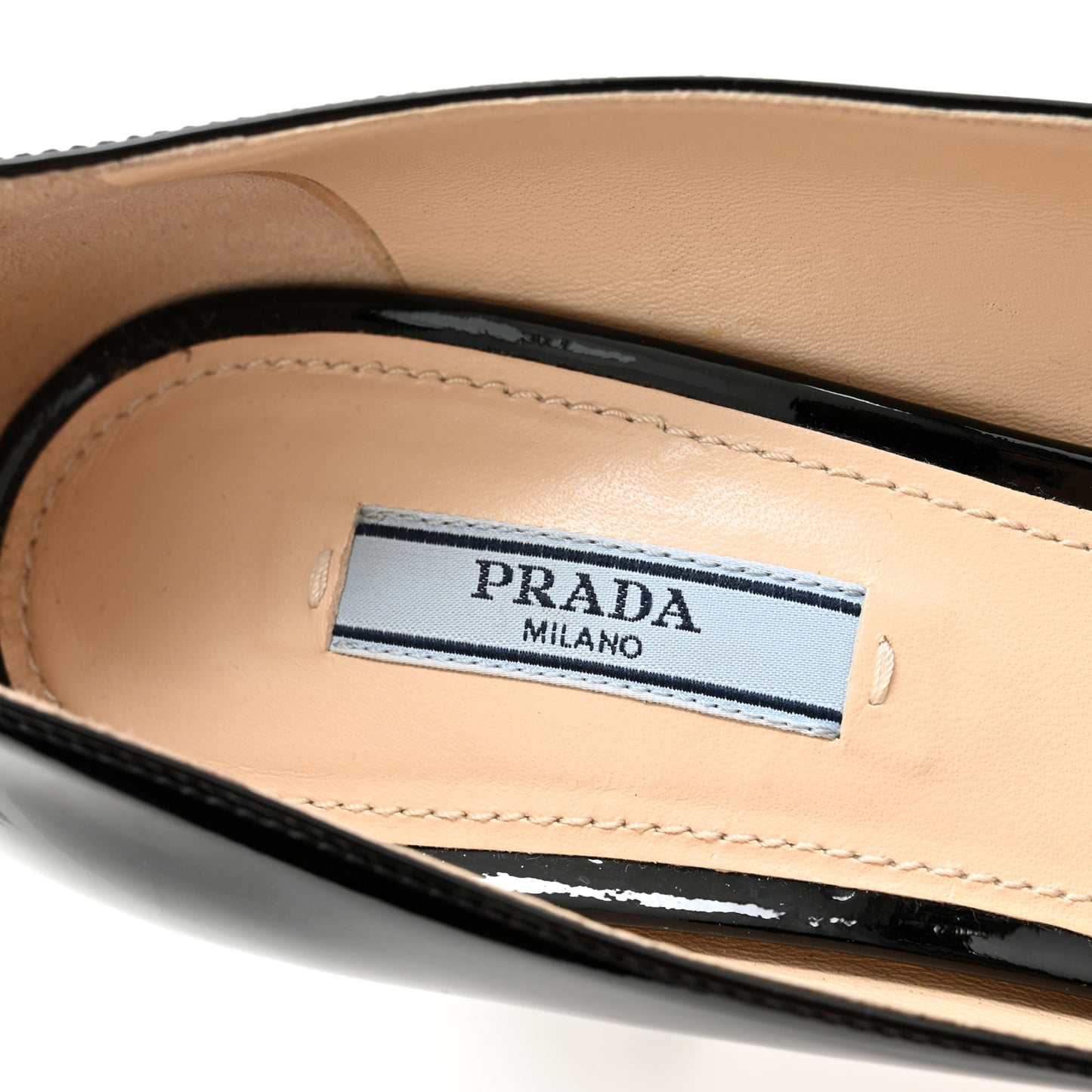 Vernice Metal Triangle Logo 70mm Loafer Pumps 39.5 Black