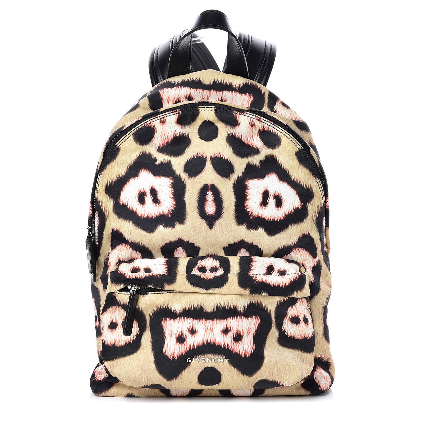 Nylon Calfskin Jaguar Print Mini Backpack