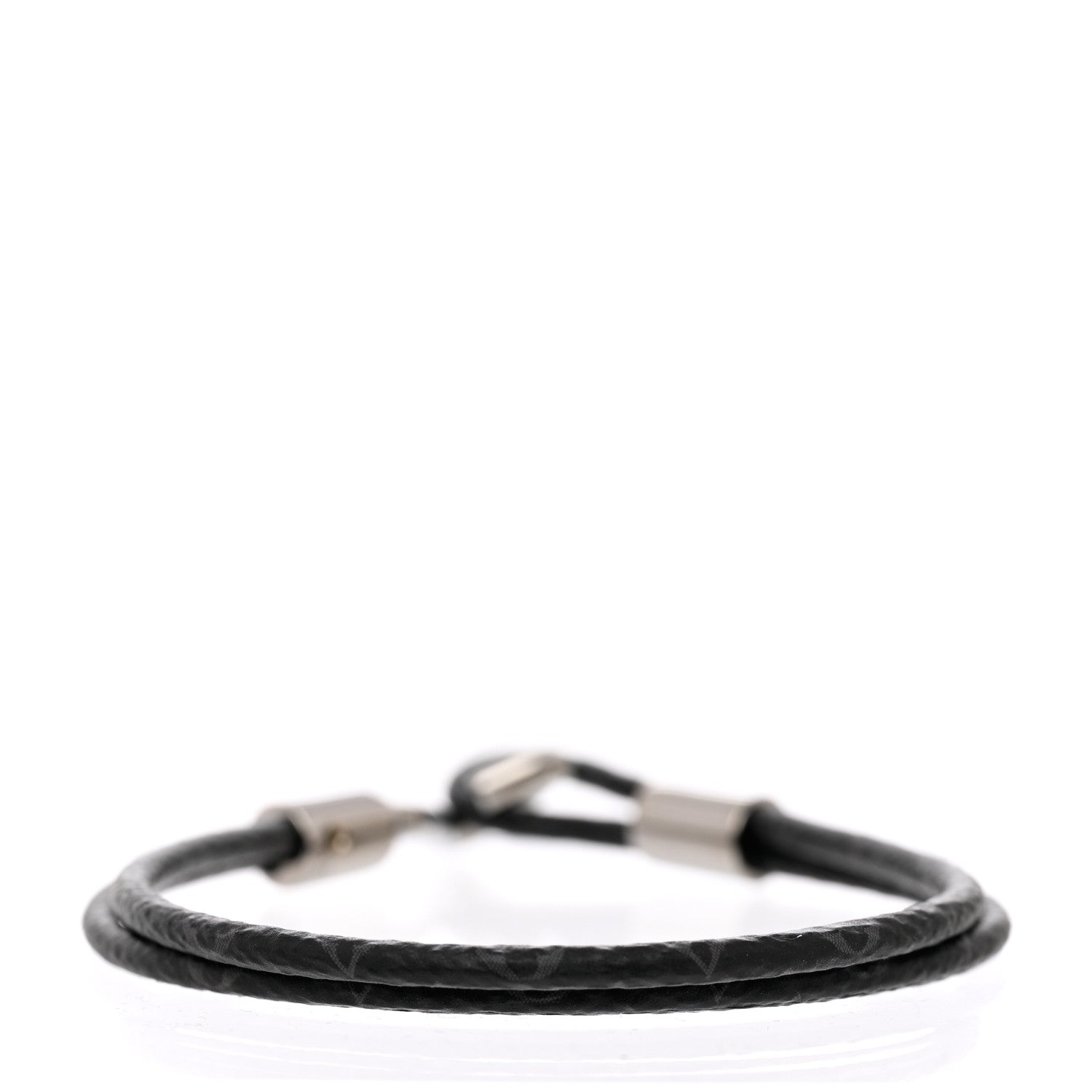Louis Vuitton Monogram Eclipse LV Pin Bracelet 19 Grey 3 of 7