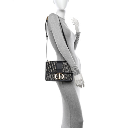 Christian Dior Oblique 30 Montaigne Flap Bag Blue 2 of 11