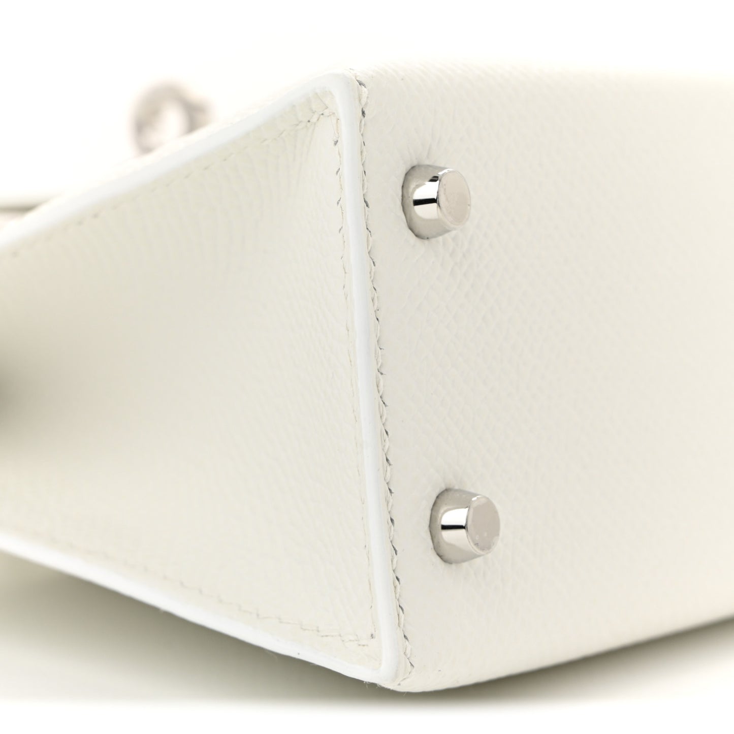 Epsom Mini Kelly Sellier 20 New White