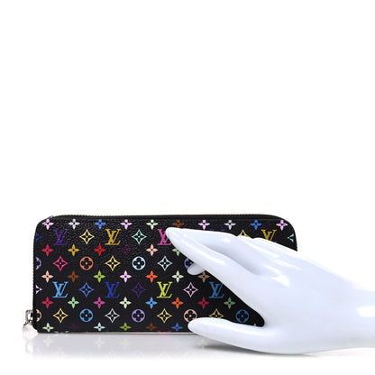 Louis Vuitton LV X TM Monogram Multicolor Clemence Wallet Black 2 of 6