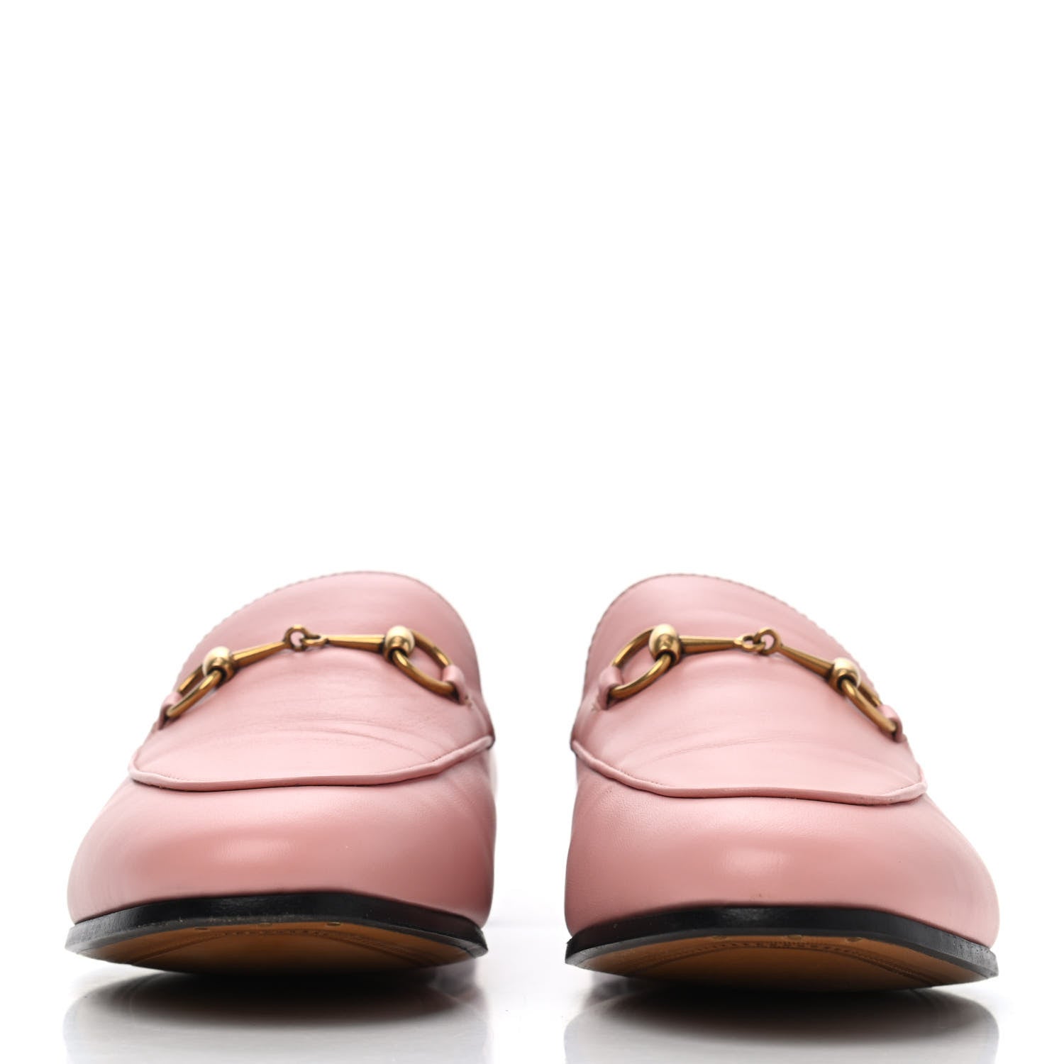Gucci Lambskin Womens Brixton Horsebit Loafers 39.5 Perfect Pink 2 of 4