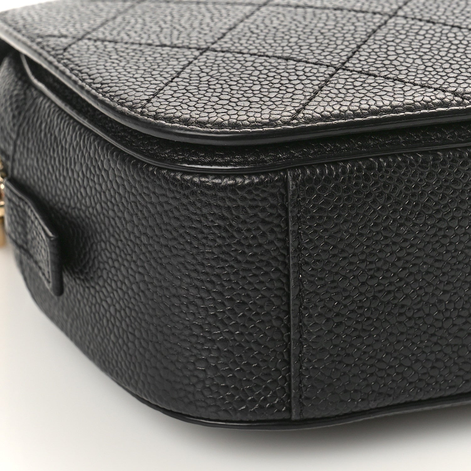 Chanel Caviar Stitched Messenger Flap Bag Black 8 of 9