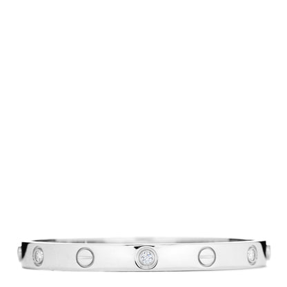 Cartier 18K White Gold 6 Diamond LOVE Bracelet 16 3 of 4