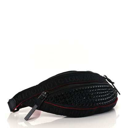 Christian Louboutin Calfskin Spiked Paris NYC Belt Bag Black 4 of 9