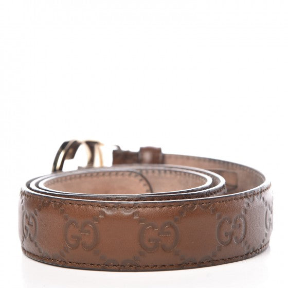 Gucci Guccissima Interlocking G Belt 80 32 Chocolate 3 of 9