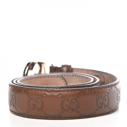 Gucci Guccissima Interlocking G Belt 80 32 Chocolate 3 of 9