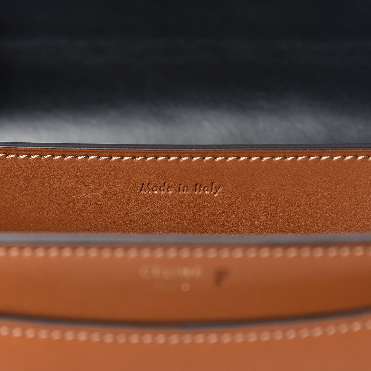 Smooth Calfskin Bi-Color Large Case Camel