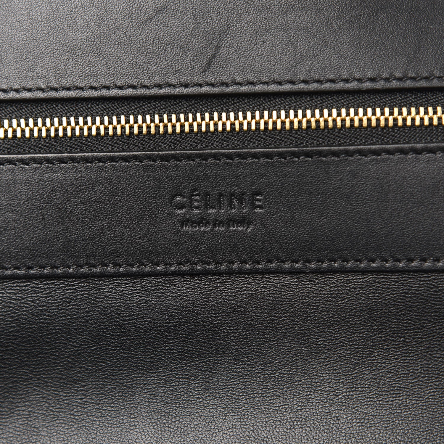 Celine Lambskin Horizontal Cabas Black 6 of 12