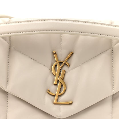 Saint Laurent Lambskin Quilted Small Loulou Puffer Monogram Chain Satchel Crema Soft 8 of 13