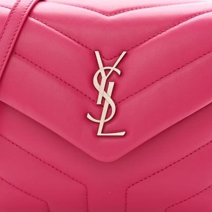 Saint Laurent Calfskin Y Quilted Monogram Toy Loulou Crossbody Bag Freesia 8 of 10