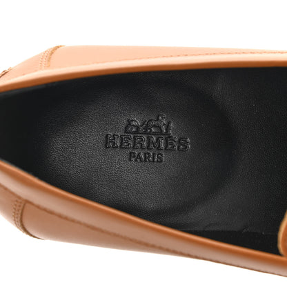 Hermes Calfskin Womens Destin Loafer 37.5 Naturel 7 of 8