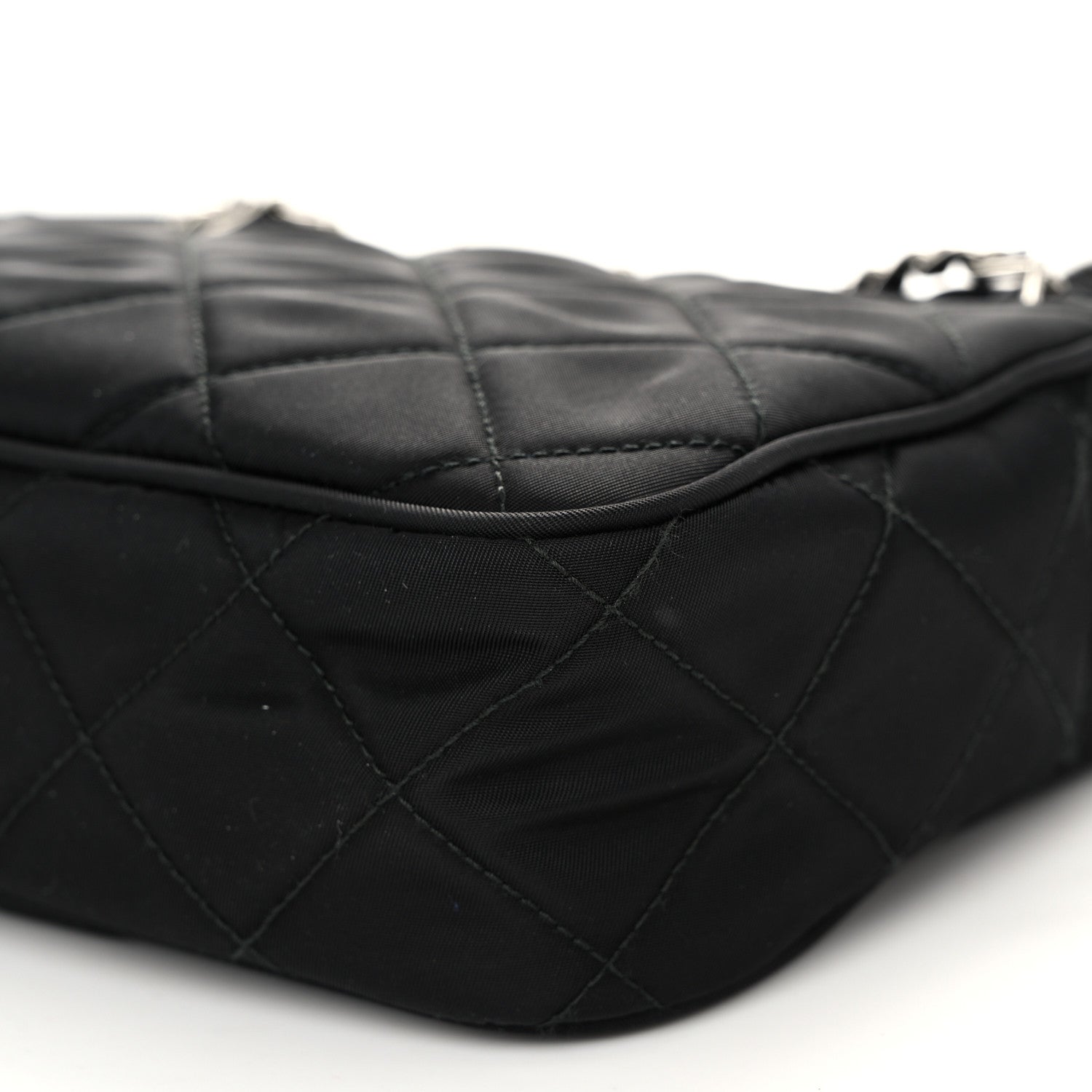 Prada Nylon Tessuto Impuntu Quilted Bandoliera Crossbody Bag Black 10 of 10