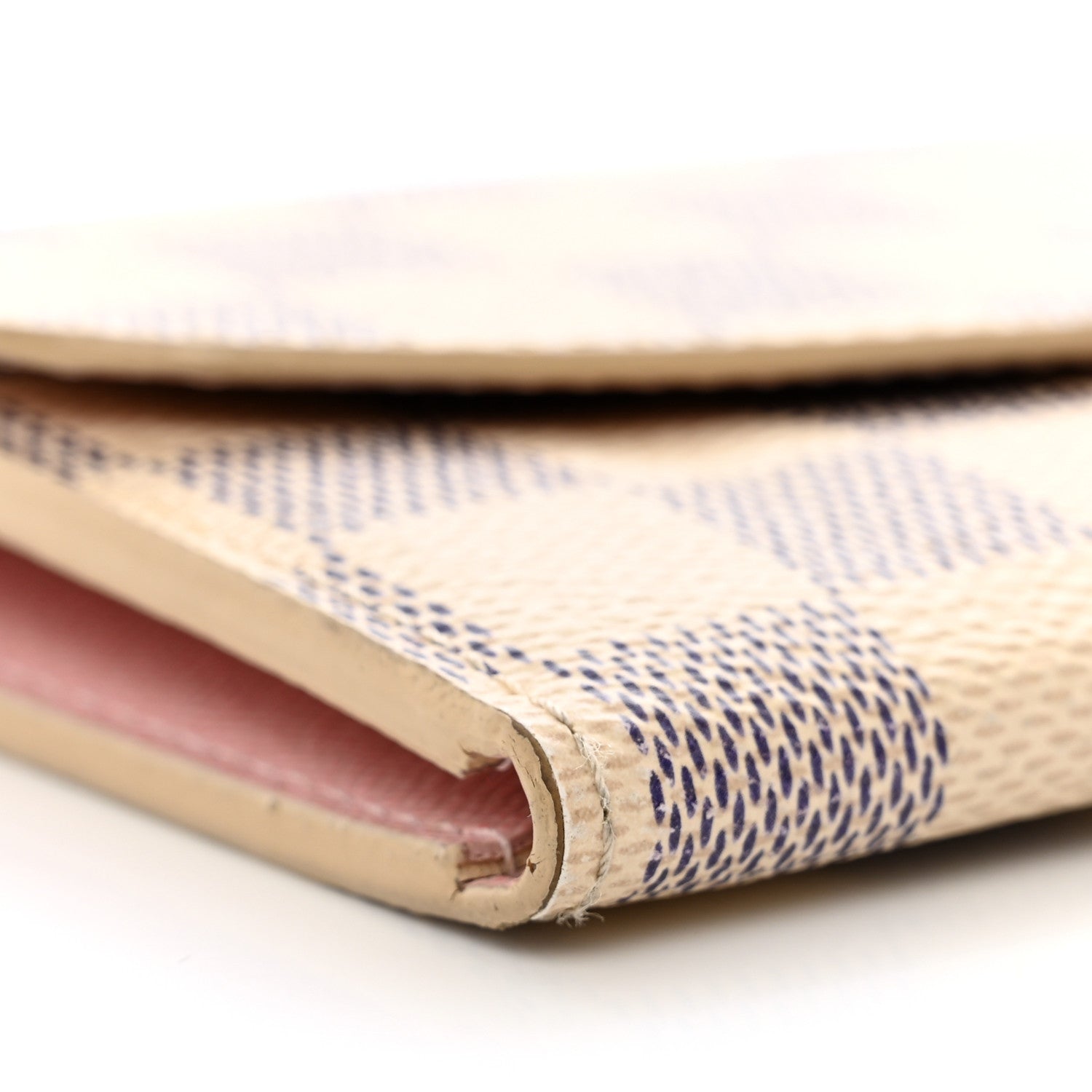 Louis Vuitton Damier Azur Emilie Wallet Rose Ballerine 7 of 8