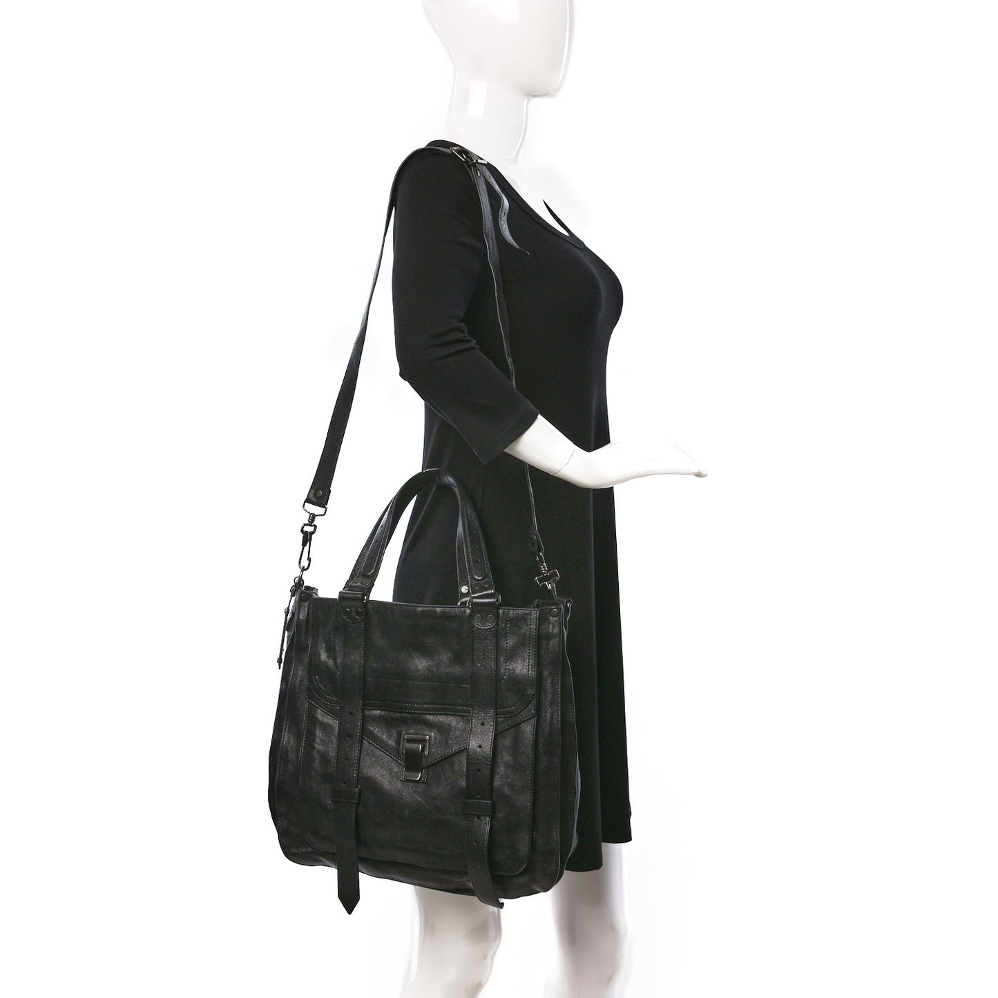 Lambskin PS1 Tote Black