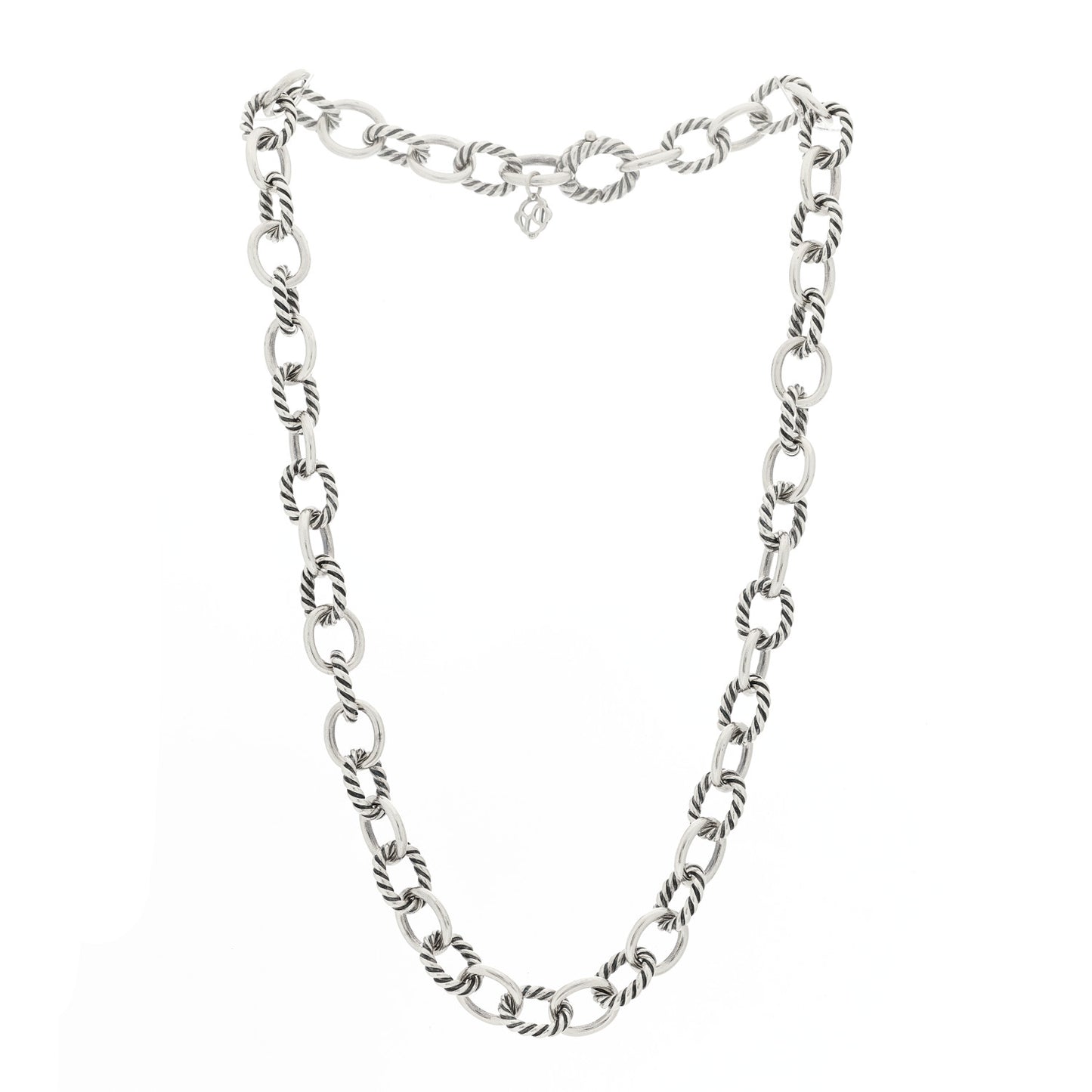 Sterling Silver 10mm Medium Oval Link Necklace