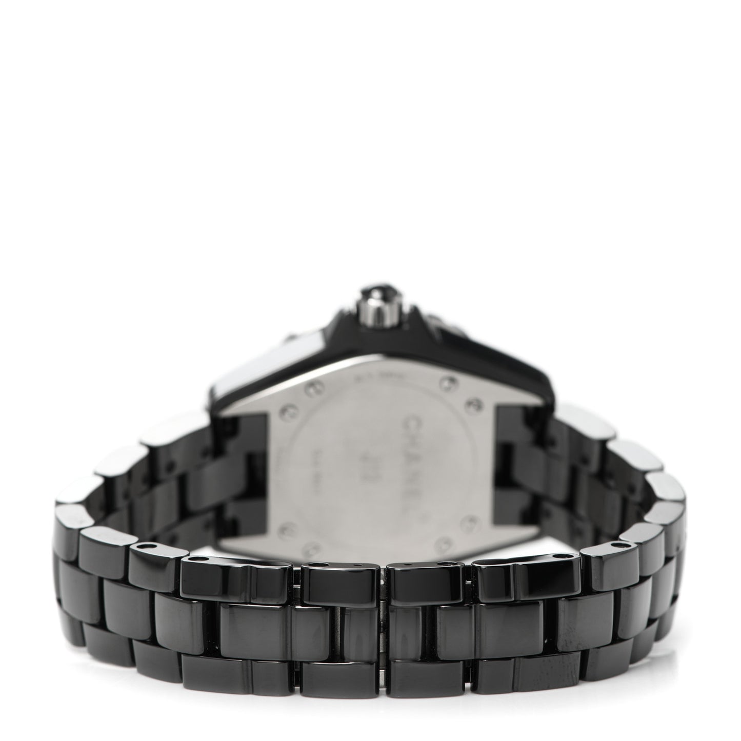 Stainless Steel Ceramic Diamond Dial 33mm J12 Quartz Watch Black