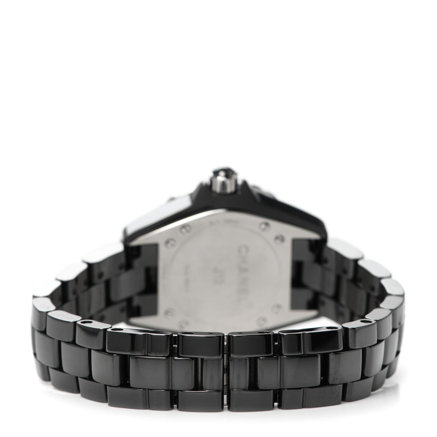 Chanel Stainless Steel Ceramic Diamond Dial 33mm J12 Quartz Watch Black 3 of 5