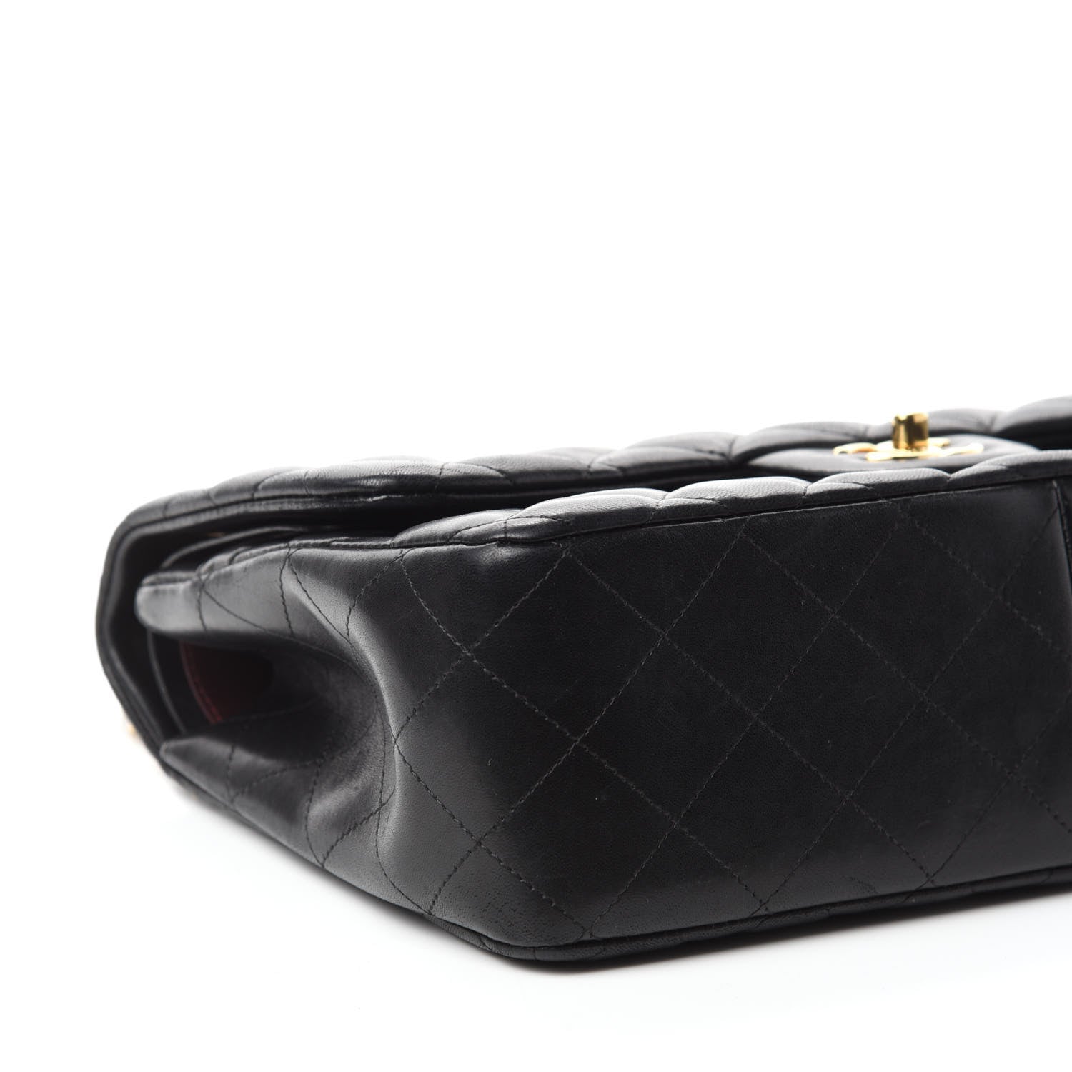 Chanel Lambskin Quilted Jumbo Double Flap Black 7 of 15