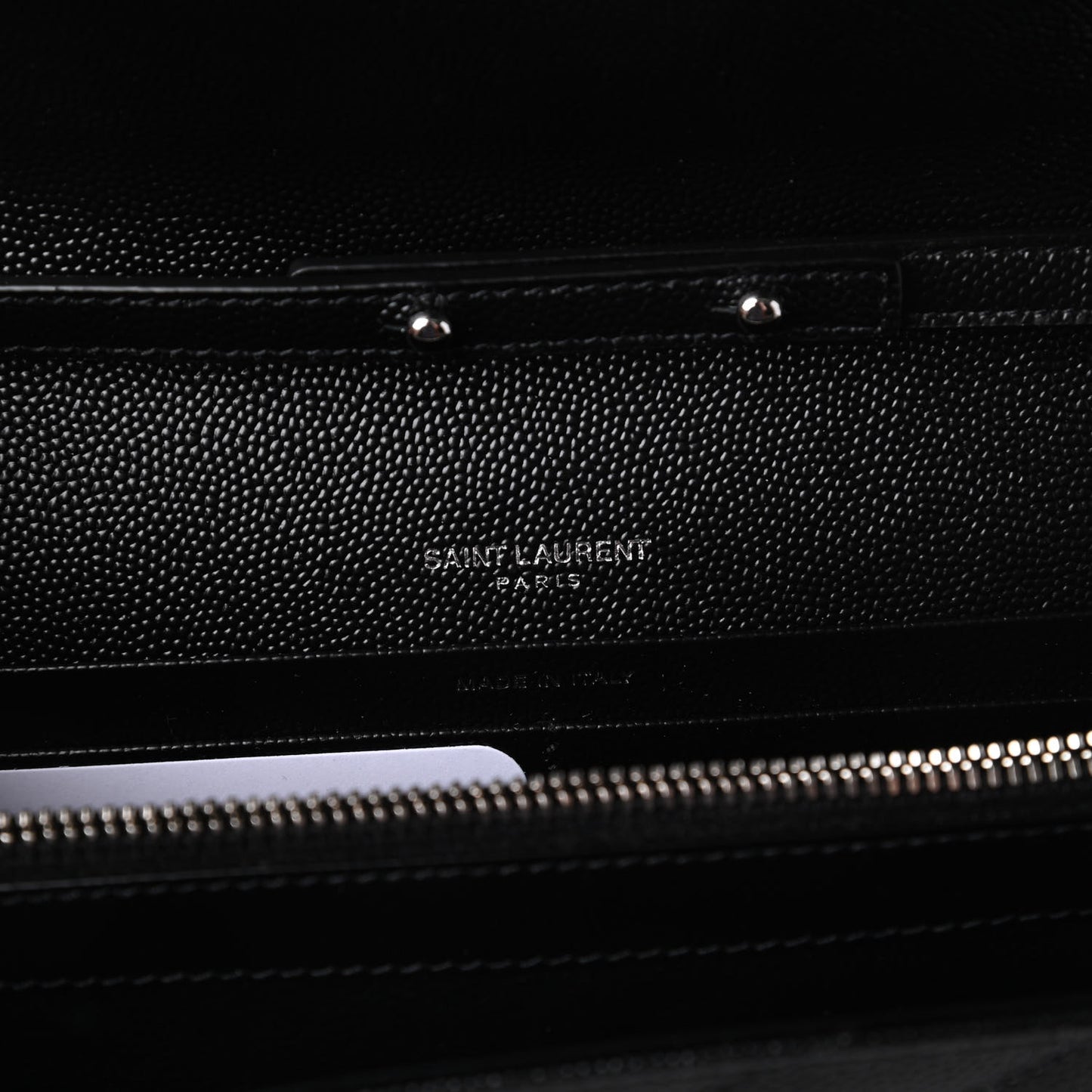 Grain De Poudre Matelasse Chevron Monogram Chain Wallet Black