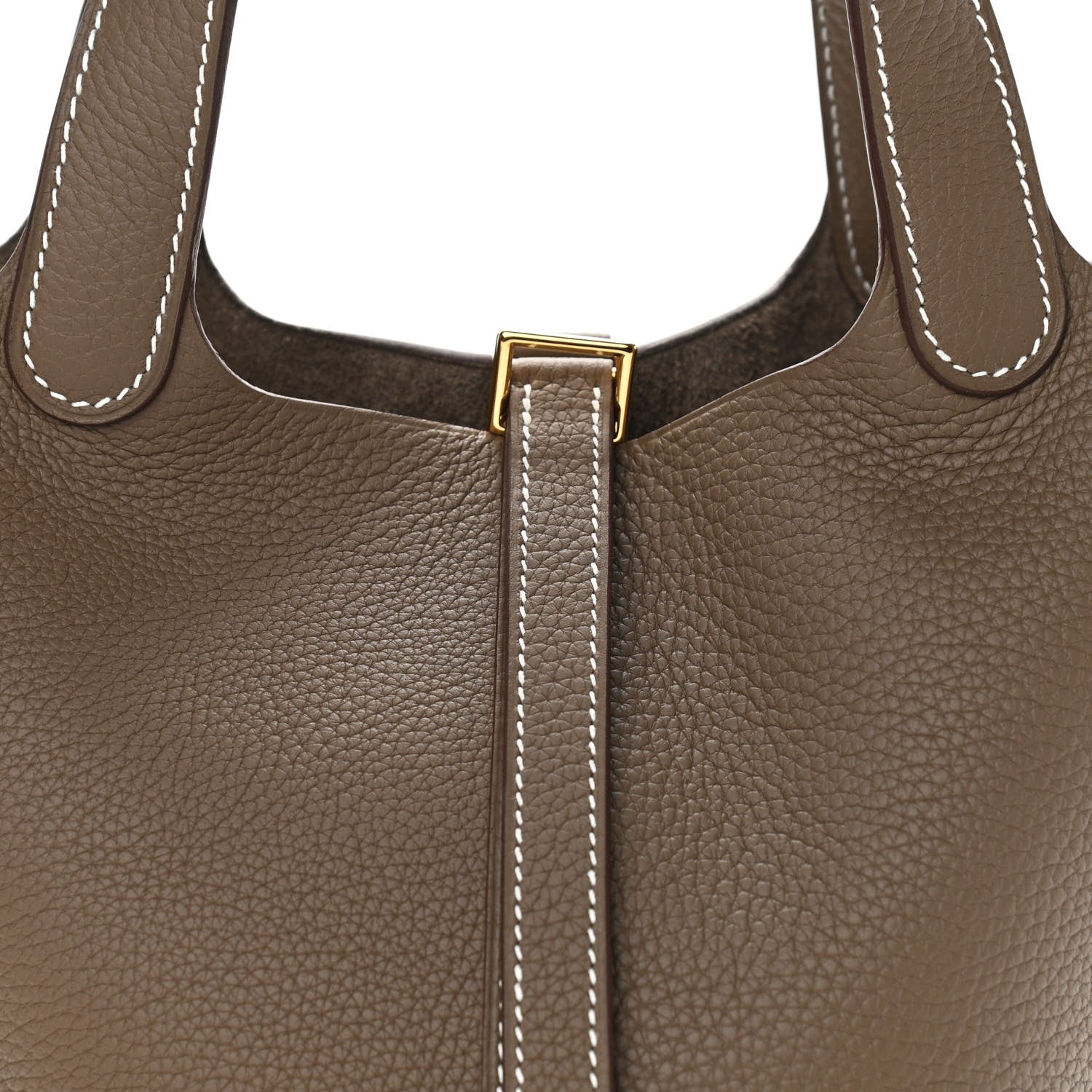 Hermes Taurillon Clemence Picotin Lock 18 PM Etoupe 8 of 11