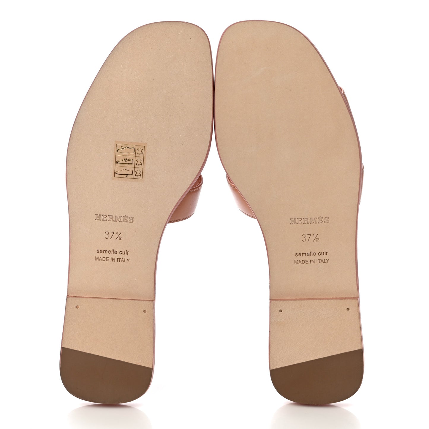 Calfskin Oran Sandals 37.5 Granit Rose