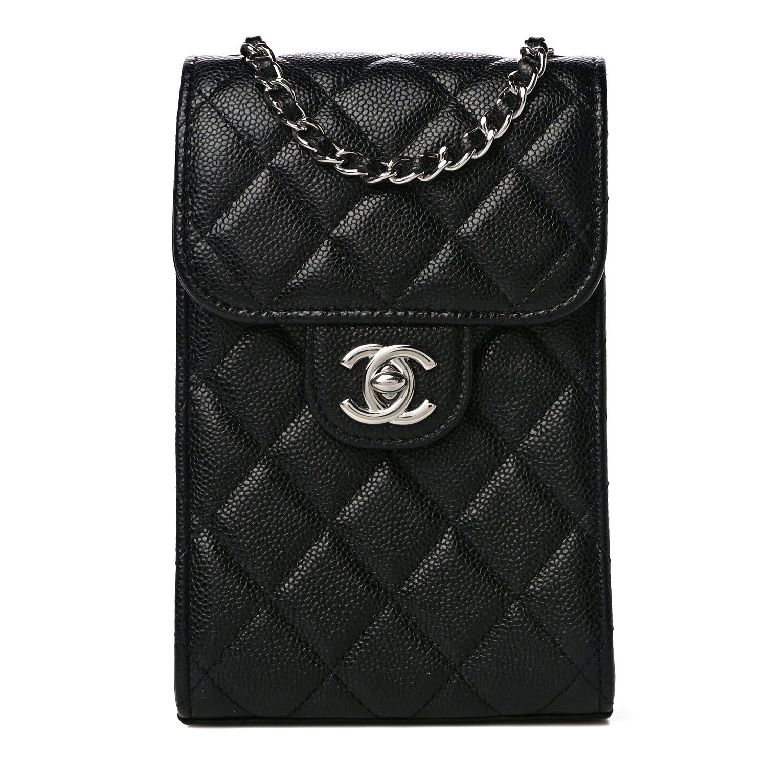 Chanel Caviar Quilted Classic Phone Holder Black 1 of 14