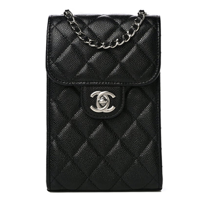 Chanel Caviar Quilted Classic Phone Holder Black 1 of 14