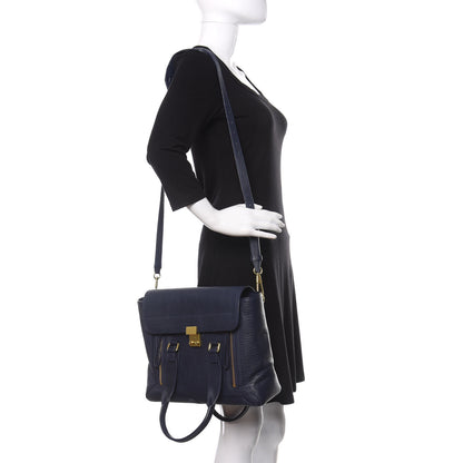 3.1 Phillip Lim 3.1 Textured Calfskin Medium Pashli Satchel Ink 2 of 12