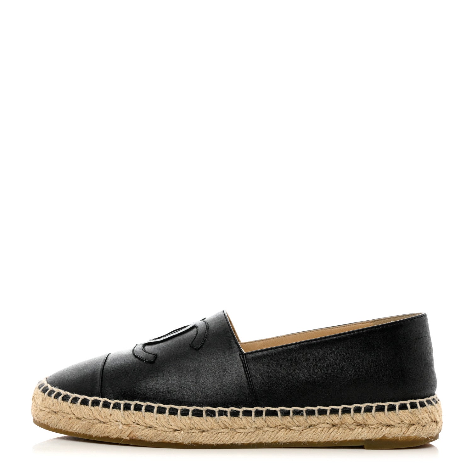 Chanel Lambskin CC Espadrilles 39 Black 1 of 10