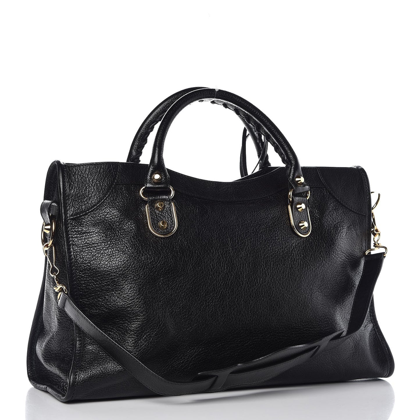 Chevre Gold Metallic Edge Hardware City Black