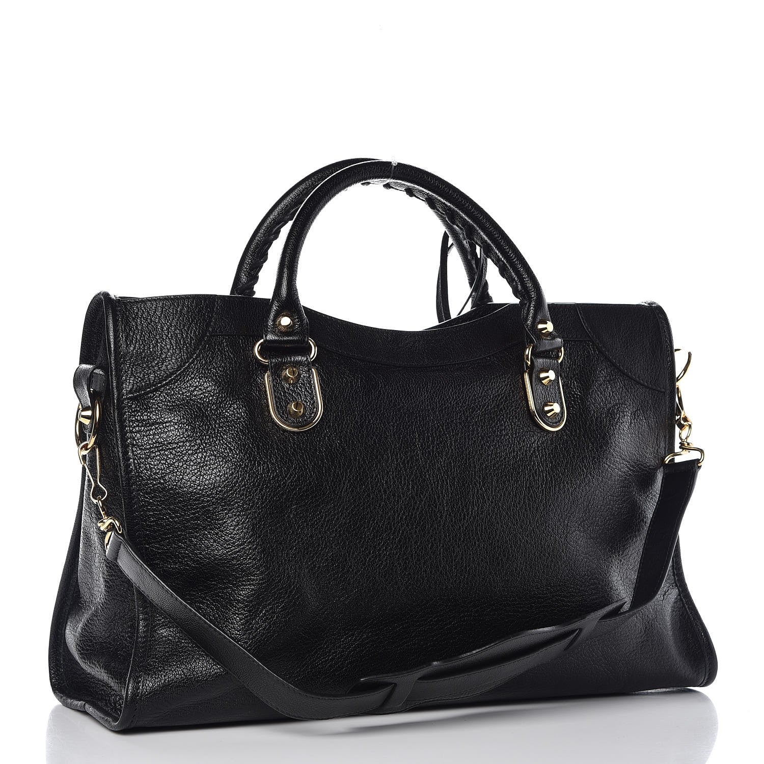 Balenciaga Chevre Gold Metallic Edge Hardware City Black 3 of 7