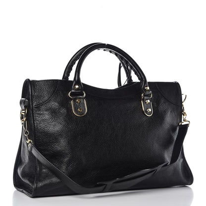 Balenciaga Chevre Gold Metallic Edge Hardware City Black 3 of 7