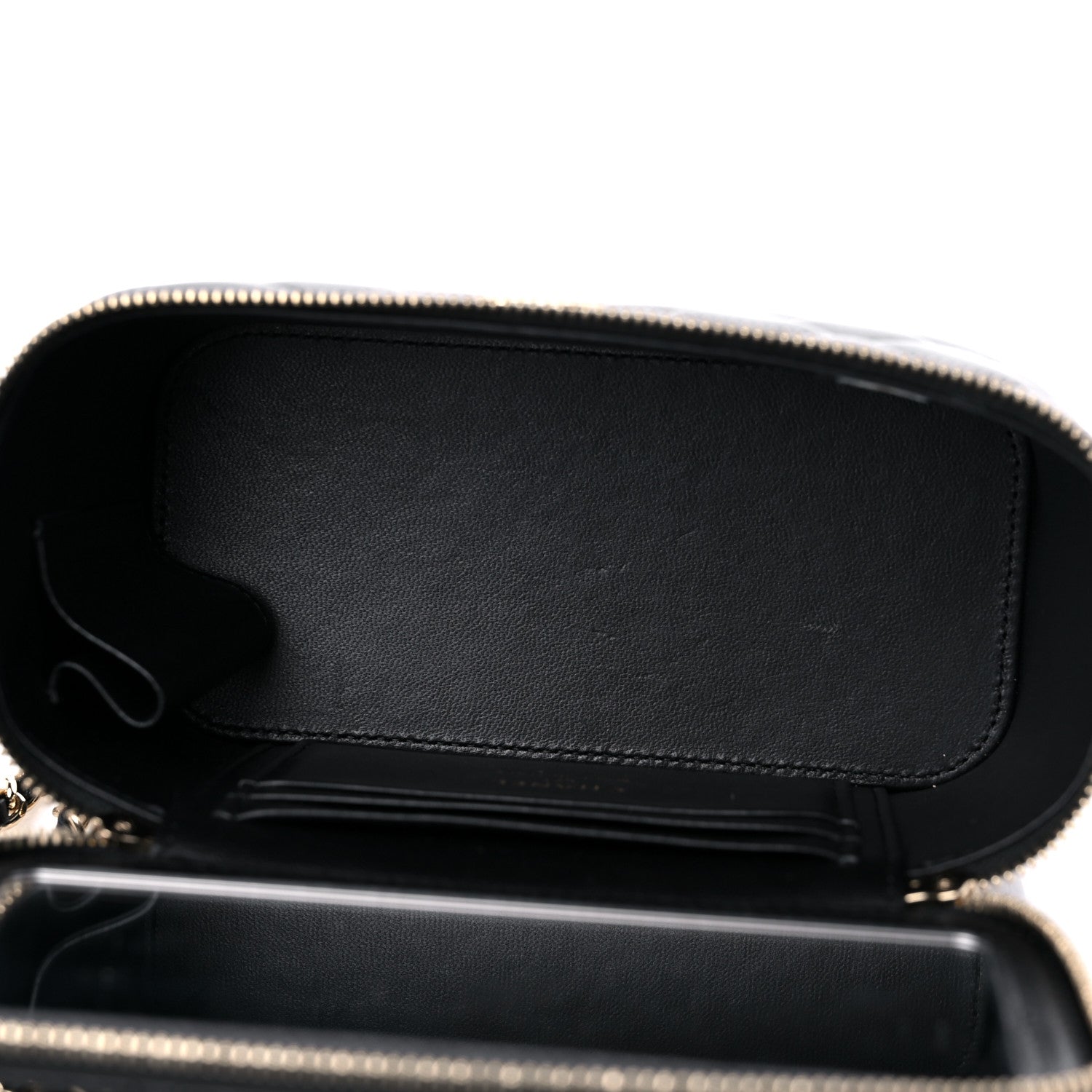 Chanel Lambskin Quilted Small Top Handle Vanity Case With Chain Black 5 of 9