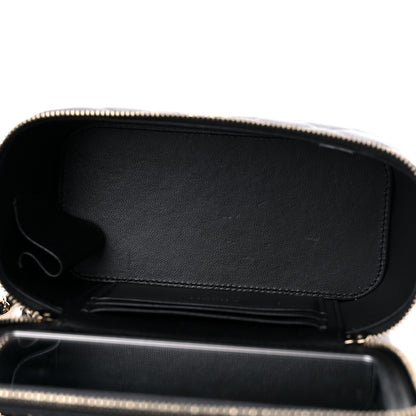 Chanel Lambskin Quilted Small Top Handle Vanity Case With Chain Black 5 of 9