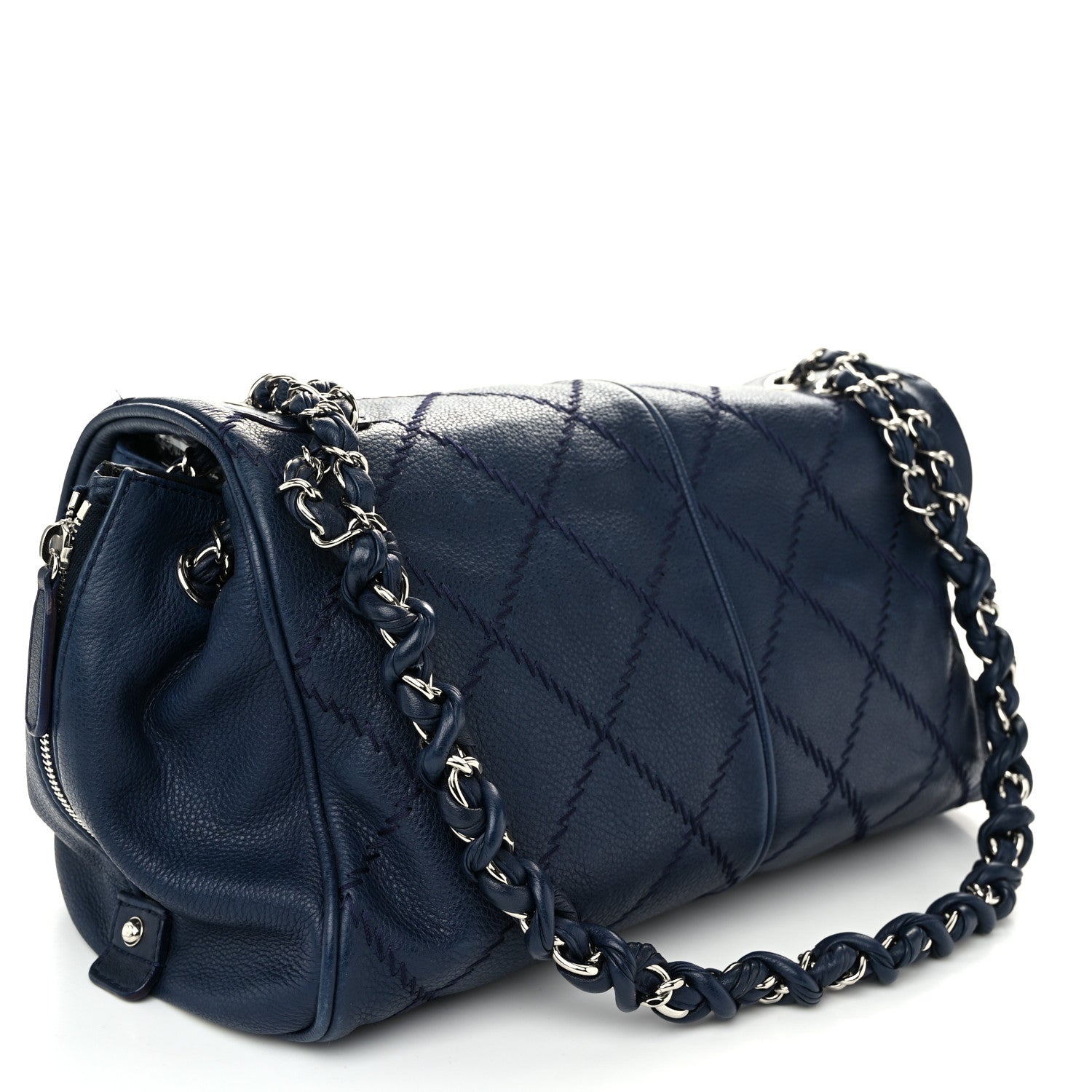 Chanel Calfskin Large Darjeeling Flap Blue 3 of 11